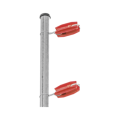 SFIRE Aislador de color Rojo para postes de esquina de alta Resistencia con Anti UV de uso en cercos eléctricos MOD: SFESQUINEROR