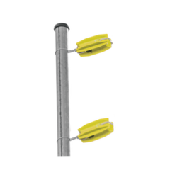 SFIRE Aislador de color Amarillo para postes de esquina de alta Resistencia con Anti UV de uso en cercos eléctricos MOD: SFESQUINEROY
