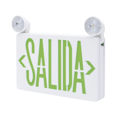 SFIRE Letrero LED de SALIDA con Luz de Emergencia/Montaje Universal (pared, lateral o Techo)/Batería de Respaldo Incluida MOD: SFKDC860