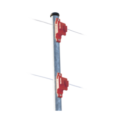 SFIRE Aislador de Paso color Rojo reforzado para cercos eléctricos, resistente al clima extremoso MOD: SFPASOR