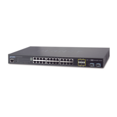 PLANET Switch de Acceso Stack Capa 2+ de 24 puertos + 4 compartidos TP/SFP + 2 Puertos 10G SFP+ Stack MOD: SGS-5220-24T2X