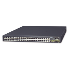 PLANET Switch Stack Administrable Capa 3 de 48 puertos 1Gbps + 4 puertos SFP 1Gbps Throughput 77 Mpps SGS-6340-48T4S