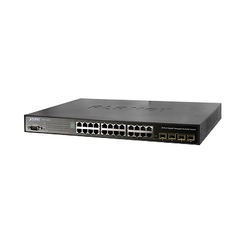PLANET Switch administrable L2 stack gigabit de 24 puertos con PoE 802.3af/at a 10/100/1000 Mbps con 4 puertos SFP 1000 Mbps MOD: SGSW-24040HP