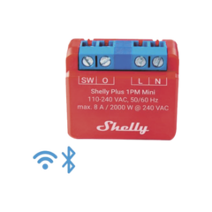 SHELLY Mini Interruptor inteligente con Wi-Fi, medición de consumo, 1 canal 8A, compatible con asistentes de voz Alexa y GoogleHome SHELLYPLUS1PMMINI