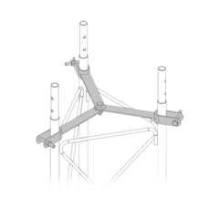 SYSCOM TOWERS Brida para sujeción de retenida compatible con tramos STZ45, Galvanizado electrolítico. SJB-45
