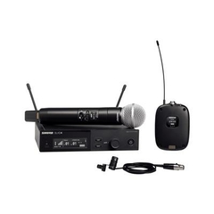 Shure SLXD124/85-G58 - Sistema Inalámbrico Digital con Micrófono de Mano y Solapa - Potente y Compacto, Ideal para Actuaciones y Presentaciones - Micrófono de Calidad Profesional