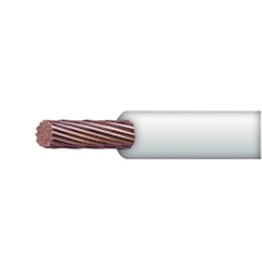 INDIANA ( SLY305 ) Cable 10 awg color blanco,Conductor de cobre suave cableado. Aislamiento de PVC, autoextinguible. (Venta por Metro) MOD: SLY-304-WHT