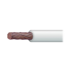 INDIANA ( SSLU13 ) Cable Eléctrico 10 awg color blanco,Conductor de cobre suave cableado. Aislamiento de PVC, autoextinguible. BOBINA 100 MTS MOD: SLY-304-WHT/100