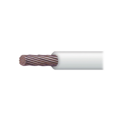INDIANA Cable 18 awg color blanco,Conductor de cobre suave cableado. Aislamiento de PVC, autoextinguible. BOBINA 100 MTS MOD: SLY-323WHT/100