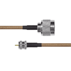 EPCOM INDUSTRIAL Jumper de Cable Coaxial RG-142/U de 180 cm y Conectores N Macho a Mini-UHF Macho. MOD: SN-142-MIN-180
