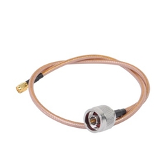 EPCOM INDUSTRIAL Cable de 60 cm tipo RG-142/U con conectores N Macho y SMA Macho Inverso (Hasta 8 GHz). MOD: SN-142-SMAI-60