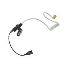 PRYME Auricular de tubo acústico transparente con cable de fibra tranzada con conector SNAP tipo MIRAGE. Requiere micrófono de solapa de 1 o 2 hilos de la Serie SNAP. MOD: SNP-AT