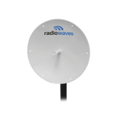 RADIOWAVES Antena Direccional, Dimensiones (3 ft), Ganancia 33 dBi, 5.25-5.85 GHz, 2 Conectores N-hembra, Incluye montaje. MOD: SPD3-5.2NS