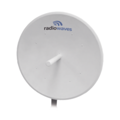 RADIOWAVES Antena direccional, Dimensiones (4 ft), 4.9 - 6 GHz, 2 Conectores N-hembra, Ganancia 35dBi, Montaje incluido MOD: SPD4-5WNS