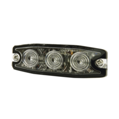 SIGNALPRO Luz Auxiliar de 3 LED, ámbar, SAE Clase I, Lente transparente SPL3A