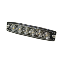 SIGNALPRO Luz Auxiliar de 6 LED, ámbar, SAE Clase I, lente transparente SPL6A