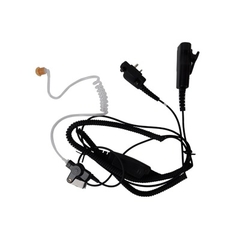 PRYME Micrófono audífono discreto PTT ergonómico con micrófono interconstruido con cable reforzado con kevlar para ICOM IC-F11, IC-F14, IC-F3021, IC-F3103, 3003 se fija con tornillos MOD: SPM-2000ILS