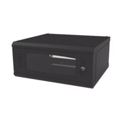 LINKEDPRO BY EPCOM Gabinete de Montaje en Pared, Con Puerta de Cristal, Cuerpo Fijo con Rack, de 19in, 4UR, 535 mm de Profundidad, Color Negro MOD: SR-1904-GFP