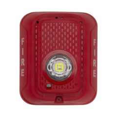 SYSTEM SENSOR Lámpara LED Estroboscópica para Montaje en Pared, Color Rojo, Nivel de Candelas Seleccionable, Nuevo Diseño Moderno y Elegante y Menor Consumo de Corriente SRLED
