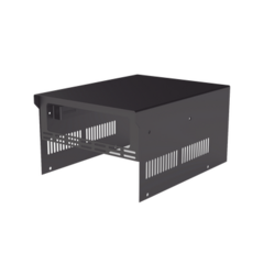 EPCOM INDUSTRIAL Gabinete de acero en color negro, para usar como base con radio aéreo IC-A120 y fuente de alimentación SEC1223 SRX21U