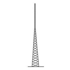 ROHN Torre Autosoportada Tubular ROHN de 15 metros Línea SSV HEAVY DUTY. MOD: SS-050-D90K