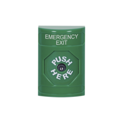 STI Botón de Salida de Emergencia, Texto en Inglés, Restablecimiento con Llave MOD: SS2-100-EX-EN