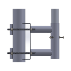 SYSCOM TOWERS Adaptador para Colocar Mástil (tubo) a Poste recto. MOD: SS-OP-TM