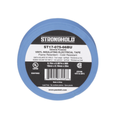 PANDUIT Cinta Eléctrica para Aislar, de PVC, Uso General, Grosor de 0.18mm (7 mil), Ancho de 19mm, y 20.12m de Largo, Color Azul MOD: ST17-075-66BU