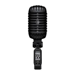 Shure SUPER 55-BLK Micrófono dinámico para voz DELUXE edición limitada PITCH BLACK - Diseño vintage y tono excepcional - Ideal para vocalistas y presentaciones en vivo.