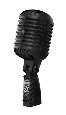 Shure SUPER 55-BLK Micrófono dinámico para voz DELUXE edición limitada PITCH BLACK - Diseño vintage y tono excepcional - Ideal para vocalistas y presentaciones en vivo. - buy online