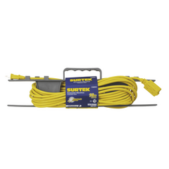 SURTEK Extensión eléctrica de Uso Rudo 4 metros / 127 V CA 10 A Máximo / Color Amarillo. SYS-136041
