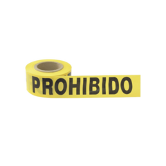 SURTEK Cinta para barricada "PROHIBIDO EL PASO" de 100 m y ancho de 3". SYS-137299