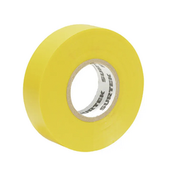 SURTEK Cinta para aislar color Amarillo de 19 mm x 9 metros / Fabricada en PVC / Adhesivo acrílico. SYS138007