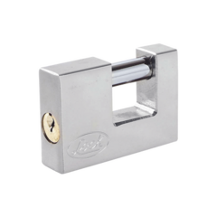 LOCK Candado para Cortina Metálica / Medida 70 mm/ Cromo Satinado/ Nivel de Seguridad 6 / Llave Estándar. MOD: SYS-L22-C70-ECSB