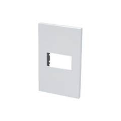 SURTEK Placa de policarbonato con base de acero para 1 módulo 1/3 color blanco. MOD: SYS-P600B