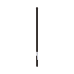 EPCOM INDUSTRIAL Poste de ESQUINA color Negro para Cerca Electrificada. Tubo Galvanizado cal. 18 de 1" Diam. y 0.8m Alto con Tapón, ideal para 3 aisladores MOD: SYS-POST-ESQ-3B