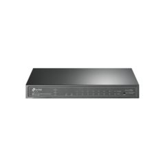 TP-LINK Switch PoE JetStream Administrable 8 puertos 10/100/1000 Mbps + 2 puertos SFP, 8 puertos PoE, 61W MOD: T1500G-10PS