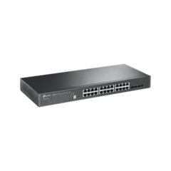 TP-LINK Smart Switch JetStream apilable Gigabit administrable Capa 2, 24 puertos 10/100/1000 Mbps + 4 puertos SFP+ MOD: T1700G-28TQ
