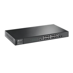TP-LINK Switch JetStream Gigabit administrable Capa 2, 16 puertos 10/100/1000 Mbps + 2 puertos SFP, 1 puerto de consola. MOD: T2600G-18TS