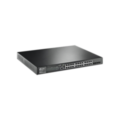 TP-LINK Switch JetStream PoE+ administrable Capa 2, 24 puertos 10/100/1000 Mbps + 4 puertos SFP 384 W MOD: T2600G-28MPS