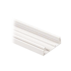 PANDUIT Base para canaleta T-45, de PVC rígido, con cinta adhesiva y orificios pre-perforados para montaje, 60.3 x 18.5 x 2400 mm, Color Blanco Mate MOD: T45BIW8-A