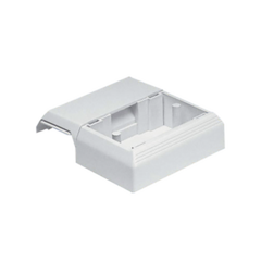 PANDUIT Caja Superficial Con Bisagras de Instalación a Presión, Para Canaletas T45, Material PVC Rígido, Color Blanco Mate MOD: T45WCIW