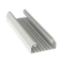 PANDUIT Base para canaleta T-70, de PVC rígido, con orificios perforados para montaje, 103.3 x 44.9 x 2400 mm, Color Blanco Mate MOD: T70BIW8