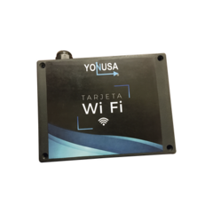 YONUSA Modulo WIFI con gabinete para uso en Energizadores YONUSA/Aplicación sin costo/Activación Remota de 4 salidas tipo Relay con alta capacidad. MOD: TARJET-WIFI-V2