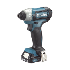 MAKITA Atornillador de Impacto, entrada hexagonal de ¼”. 2 baterías de 12v de 1.5 amperes y cargador. MOD: TD1-10D-WYE