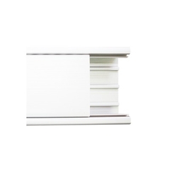 THORSMAN Canaleta con tapa en color blanco de PVC auto extinguible 100 x 52 x 2500mm (5501-01250) MOD: TEK-100