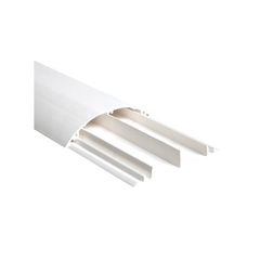 THORSMAN Ducto media caña color blanco de dos vias, de PVC auto extinguible, 90.5 x 19.7 x 1220mm (9400-01250) MOD: DMC-4FT
