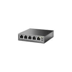TP-LINK Switch PoE no Administrable de escritorio / 5 puertos 10/100 Mbps / 4 puertos PoE af/at / Presupuesto 67 W / Modo Extensor hasta 250 m / Calidad video prioritaria TL-SF1005P