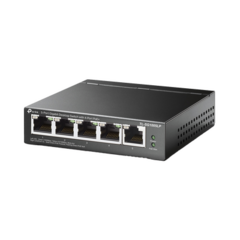 TP-LINK Switch Escritorio No Administrable de 5 puertos 100/100/1000 Mbps / Con 4 puertos PoE 802.3af/at de hasta 40 W TL-SG1005LP