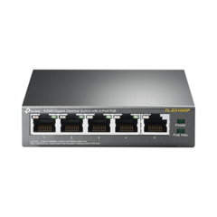 TP-LINK Switch PoE Gigabit de 5 puertos, con 4 puertos PoE 802.3af/at de hasta 56 W MOD: TL-SG1005P